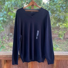 Nautica Men's Navy Cotton Blend Pullover Sweater Size XL. NEW