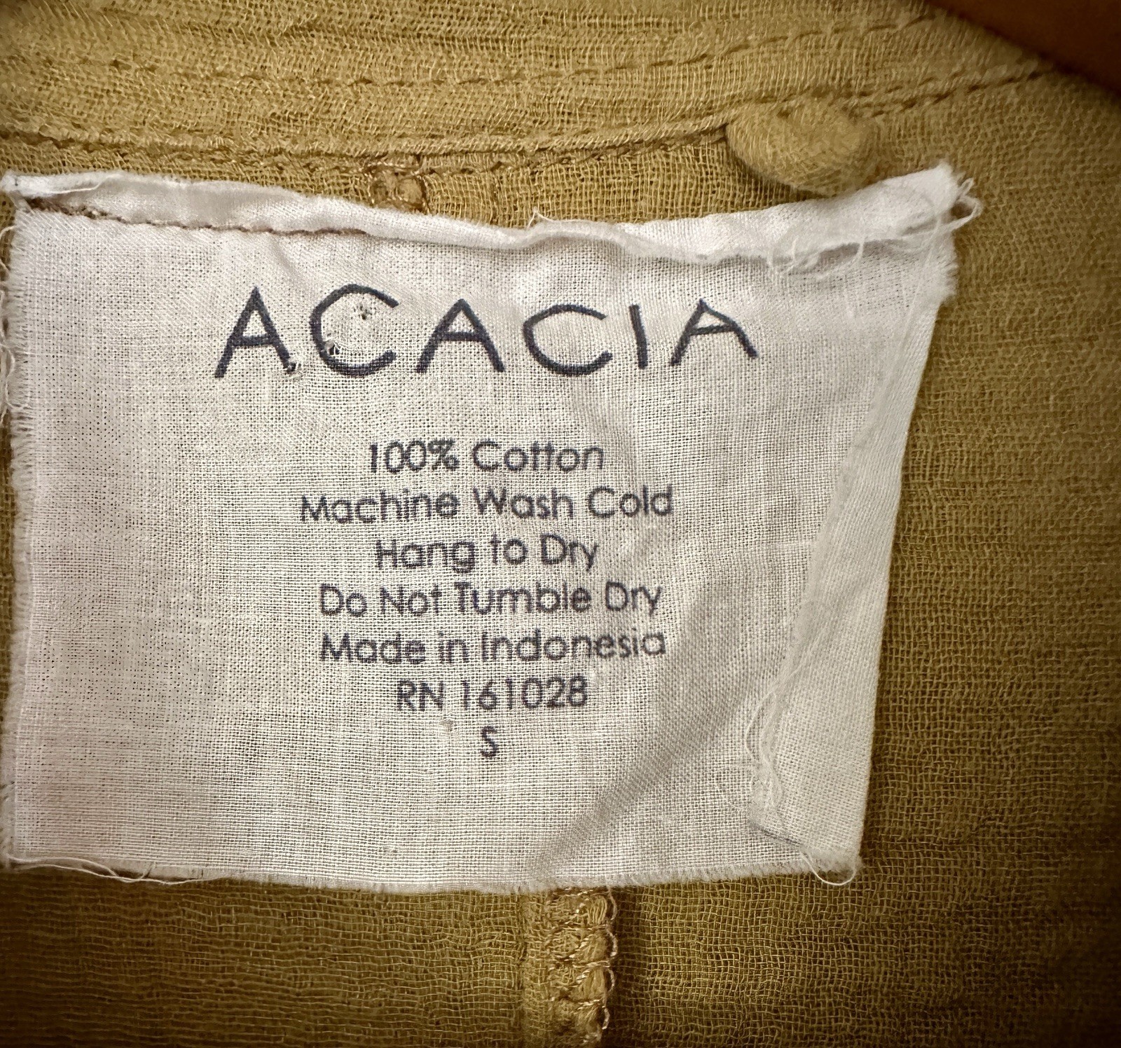 Acacia Kapaa SzS Cotton Gauze Mustard Almond Yell… - image 5