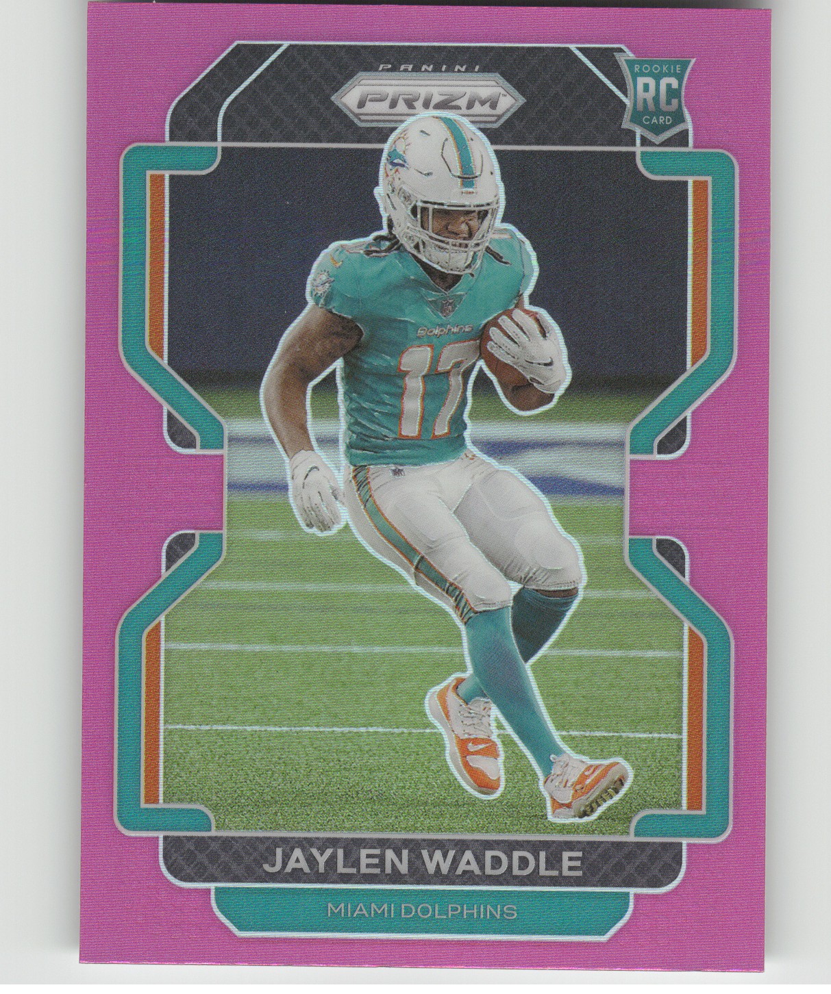 2021 Panini Prizm Football Jaylen Waddle #338 Pink Prizm RC