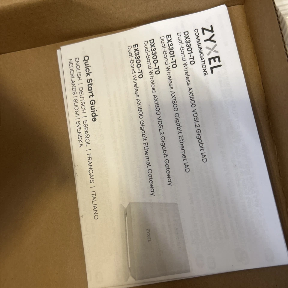 ZYXEL DX3301-T0 Dual-Band AX1800 VDSL2 Wireless Router – Wi-Fi 6, Gigabit Ethern - Image 4 of 4