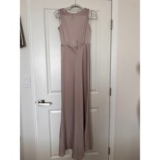 BHLDN Free People | Dove Grey Bias Cut Maxi Slip Dress size 6