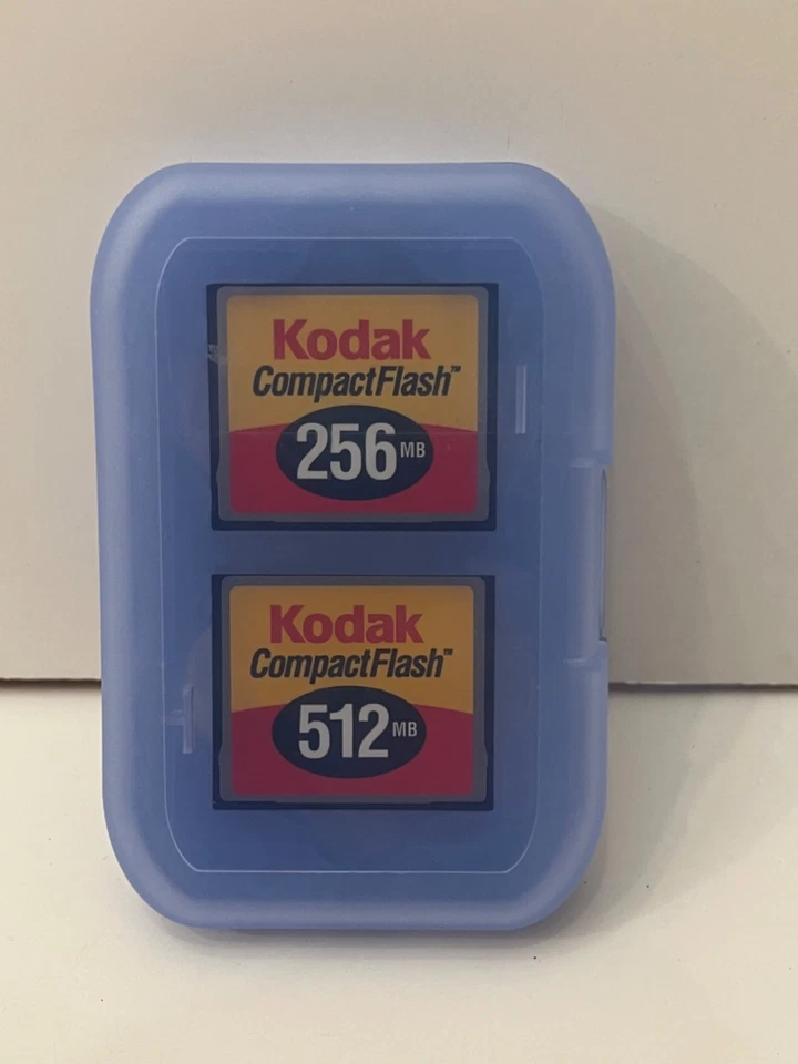 2 x Kodak CompactFlash CF Picture Cards 512MB & 256MB + Case Tested and Working - Image 2 of 2
