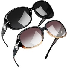 Oversized Sunglasses Women Polarized UV400 Butterfly 2 Pack Travel Driving