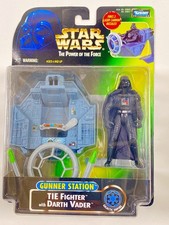 Kenner Star Wars Power of the force Gunner Station  Tie Fighter with Darth Vader
