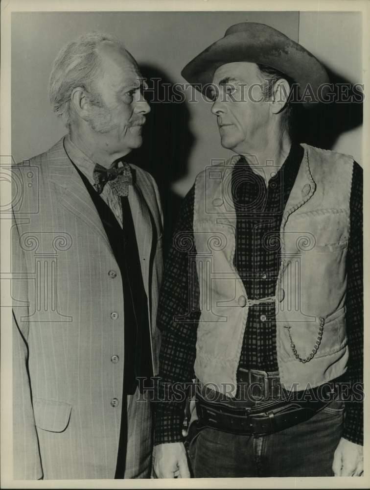 1962 Press Photo John McIntire plays dual roles on NBC-TV's 