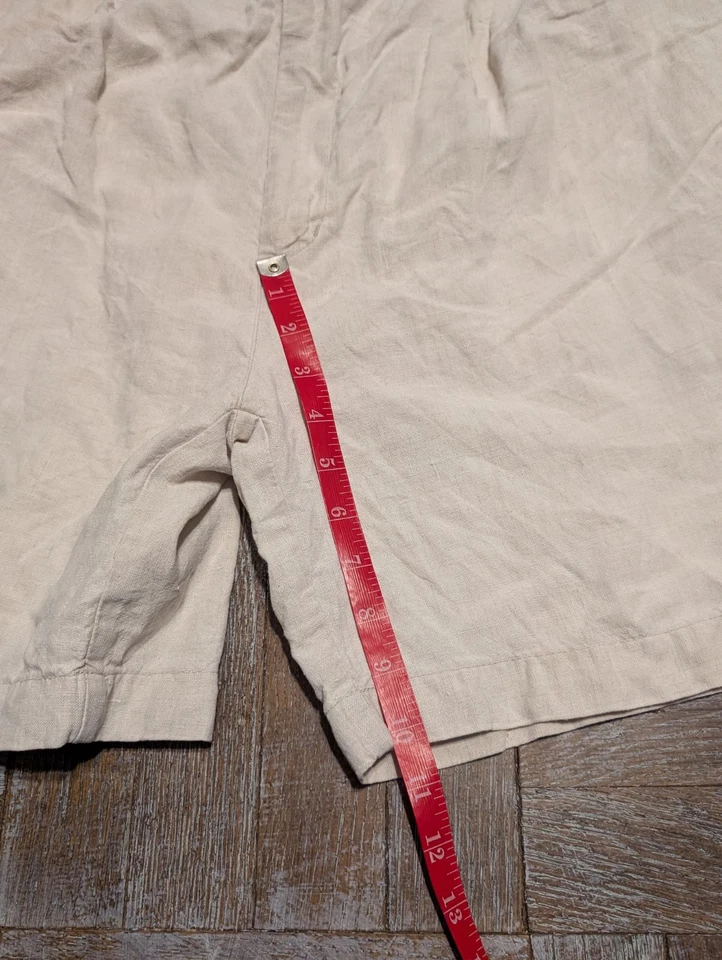 Izod Club 100% Linen Bermuda Shorts Men’s 38 Beige Casual Summer Beach Golf 10” - Image 4 of 4