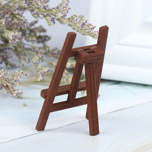 New 1:12 Dollhouse Miniature Mini Wood Painting Easel Doll Accessories Furnit AT - Picture 8 of 11