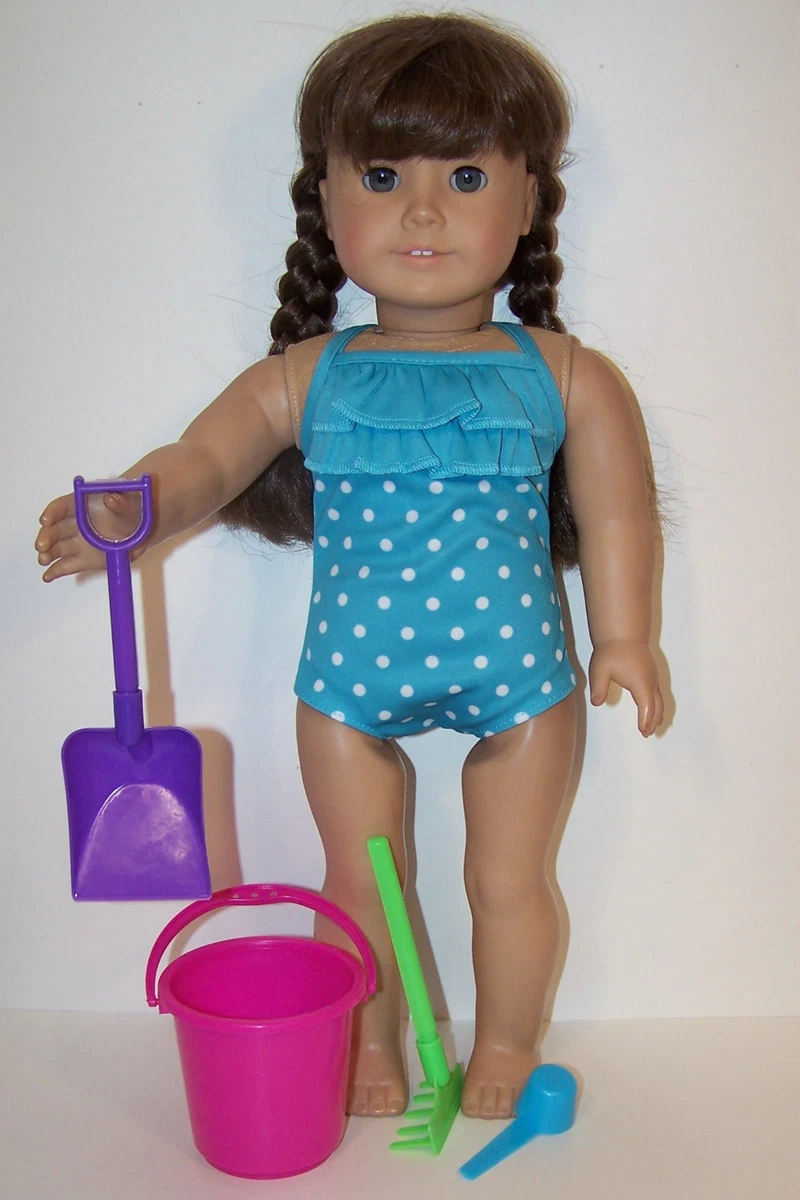 BLUE SwimSuit Beach Pail Toys Doll Clothes For 18