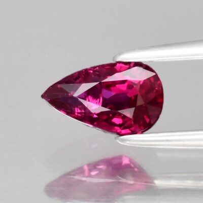 0,53 kt 6,2 x 3,7 mm Birne natürlicher unbeheizter lila roter Rubin Edelstein...