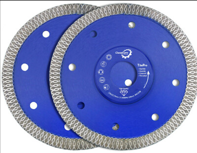 125 mm Turbo dünne Diamant Fliesentrennscheibe x2 - trockenes Sägeblatt Schleifscheibe 4,5 Zoll
