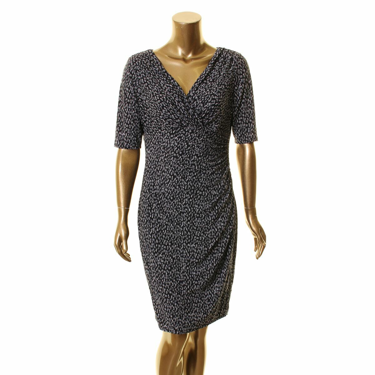 lauren ralph lauren faux wrap dress