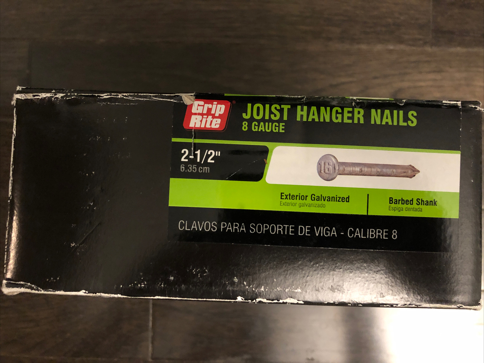 Grip Rite JOIST HANGER NAILS 8 ga. x 21/2" Barbed Shank 305 pcs. 5lbs