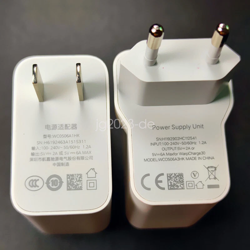 Cable adaptador cargador tablero carga deformación original OnePlus 30W OnePlus 8 7 Pro 6 T Foto 2 de 4