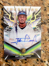 2023 Bowman Inception Hans Montero #BPA-HM Auto Gold Electricity 07/50 Yankees