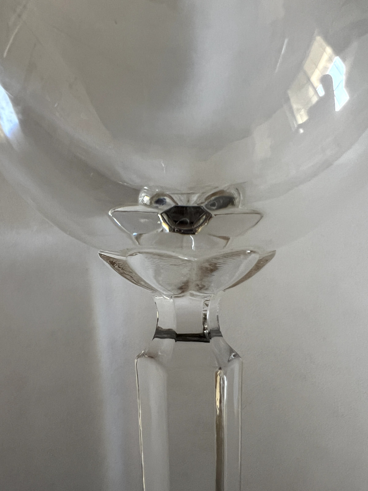 Lenox Classic Shell Gold Trim 8” Crystal Wine / Water Goblet Glasses 