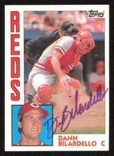 1984 Topps DANN BILARDELLO Autograph Baseball card CINCINNATI REDS #424 auto