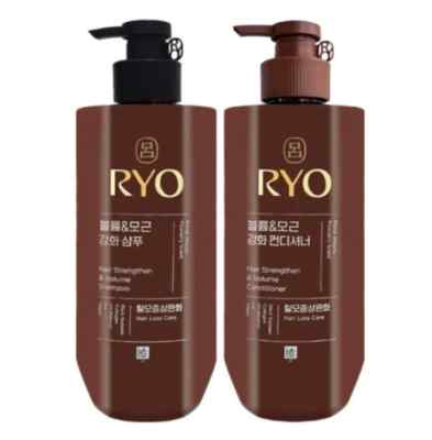 Ryo Hair Strengthen & Volume Shampoo 480ml Conditioner 480ml Vegan K-Beauty