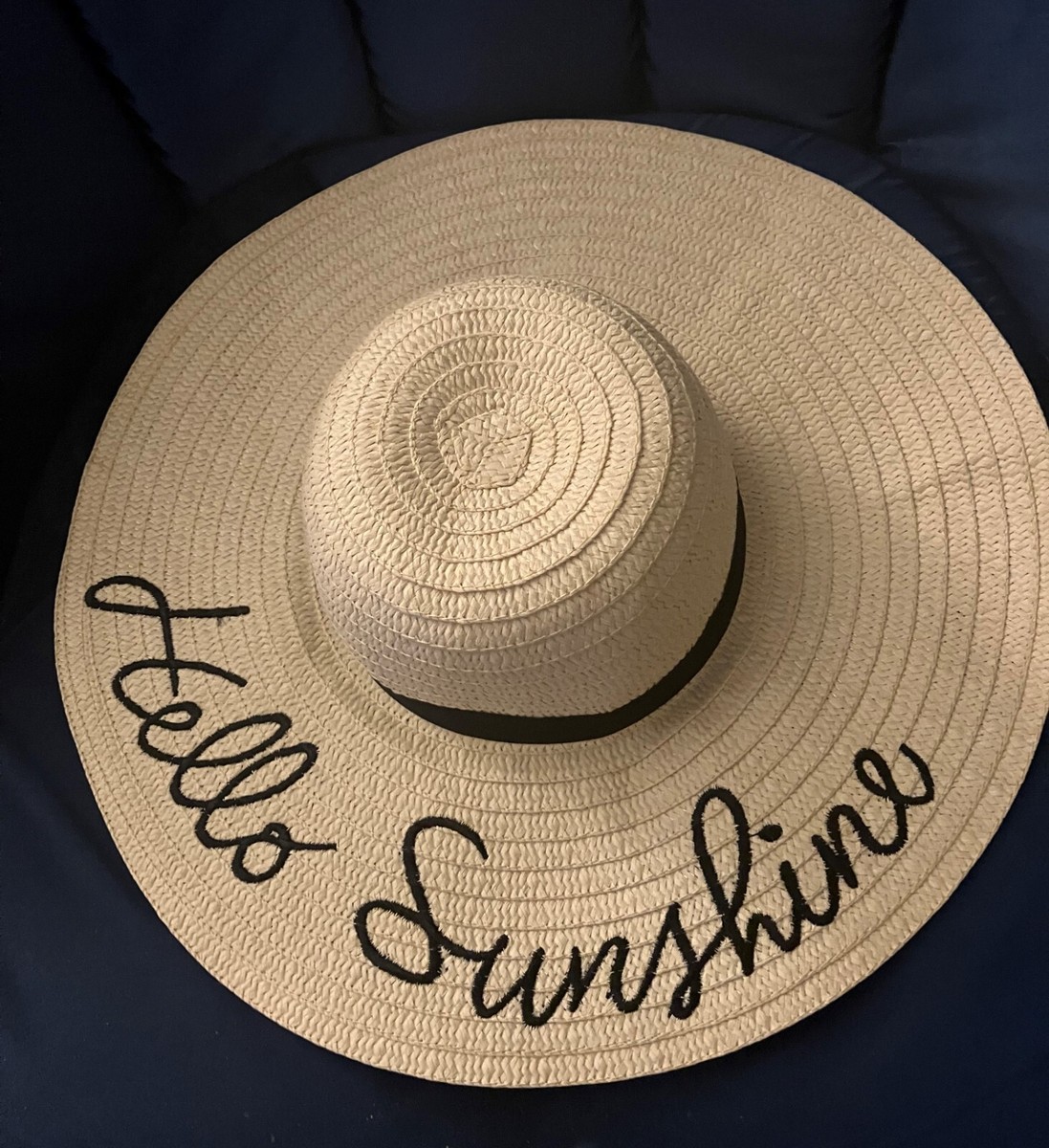 Hello Sunshine Beach Hat Big Hat For Women | Summer Sun Hat | Beach Hat UPF 50+  main image 4