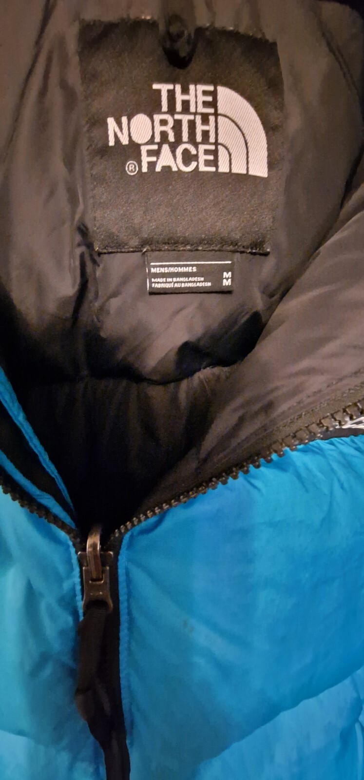 The North Face Nuptse Medium Down Jacket RRP £300 RARE BLUE Men's Unisex Womens image 4