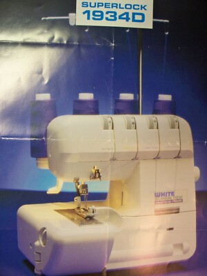 WHITE SUPERLOCK ELECTRONIC SERGER AND 50 ROLLS OF THREAD/RARELY USED/LOCAL P-UP