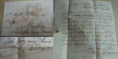 Vorphila-Brief ELBERFELD 1821: Johann Georg VOM STEIN an Aug. Böhmer in Blomberg