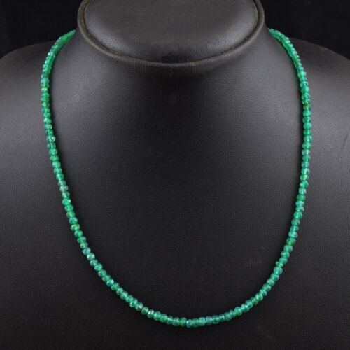 Checker Cut 49.00 Cts Dazzling Green Fluorite Beaded Womens Necklace AK 13 E543 - 第 1/5 張圖片