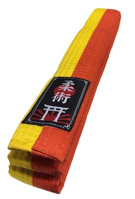 Ju-Jutsu / Jiu-Jitsu Gürtel Budogürtel gelb-orange halb / halb