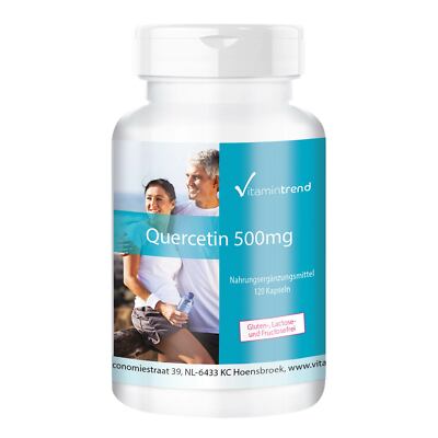 Quercetin 500 mg - 120 vegane Kapseln - hochdosiertes Antioxidans | Vitamintrend