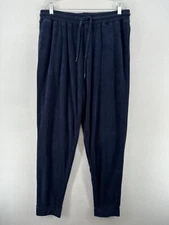 ONIA Pants Mens XL Mick Jogger Sweat Drawstring Terry Lounge Cotton Blend Blue
