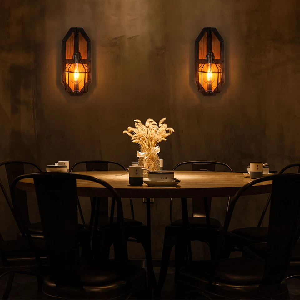 Farmhouse Wall Light Fixture Sconce Vintage Industrial Rustic Metal Wall Lamp US - Image 2 of 4