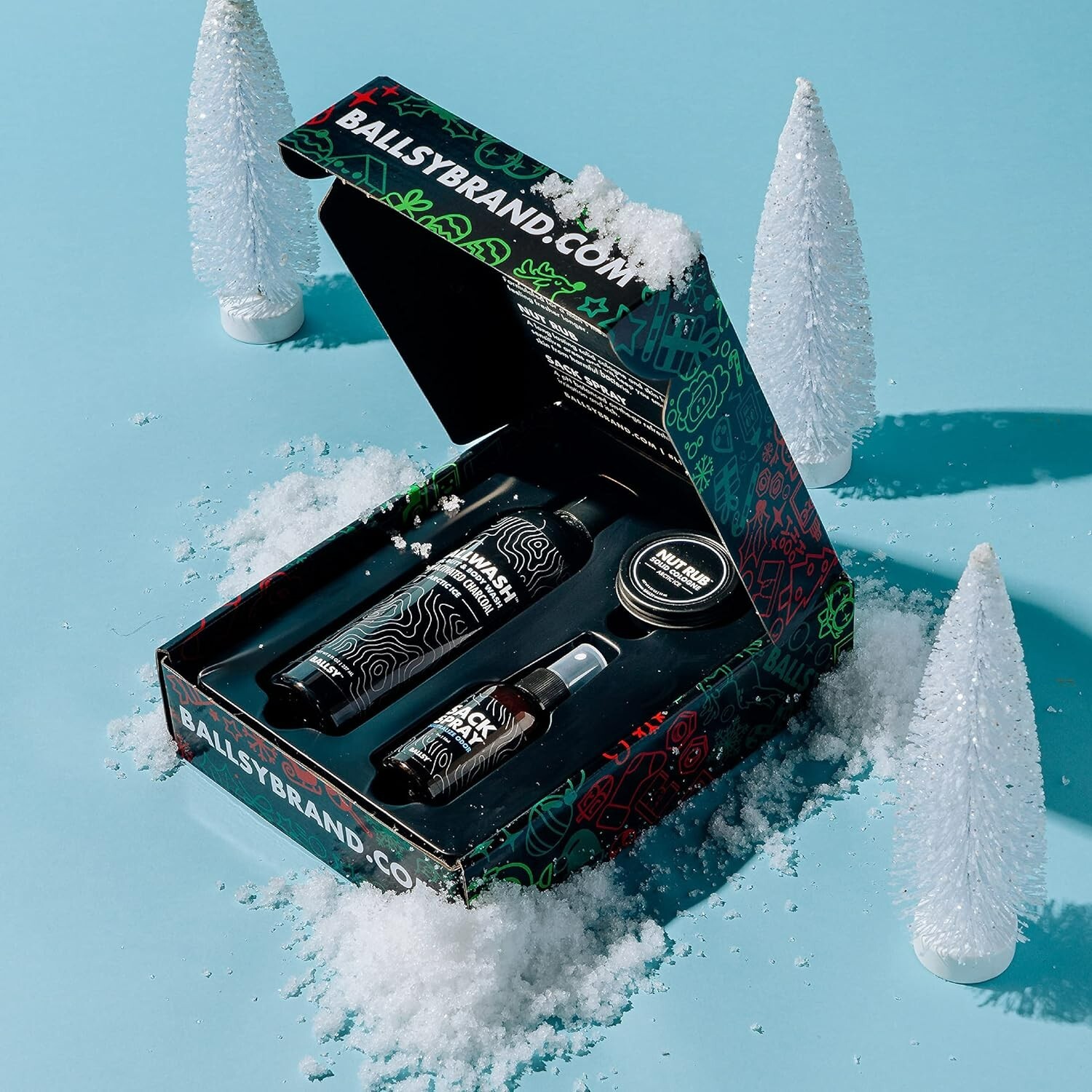 Ballsy Sack Pack Jolly Jewels Men's Gift Set Ballwash Nut Rub Sack