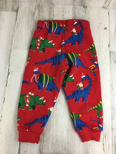 H&M Christmas Dinosaurs Santa Red Jogger Pants Sz 8 NWT - Picture 10 of 13