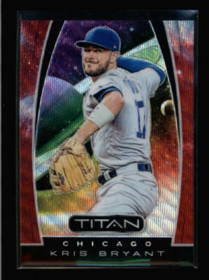 KRIS BRYANT 2019 PANINI TITAN #11 RED WAVE PRIZMS #032/199 AY684