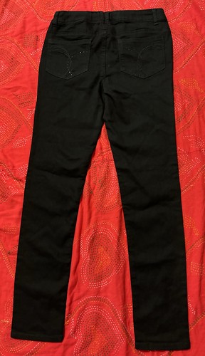 Girls Cherokee Black Rhinestone Studded Jeans Dress Casual Pants. Size 14 - Picture 14 of 17