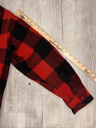 Giacca camicia vintage Woolrich misto lana flanella uomo L bufalo check anni 70 0287 - Foto 15 di 16