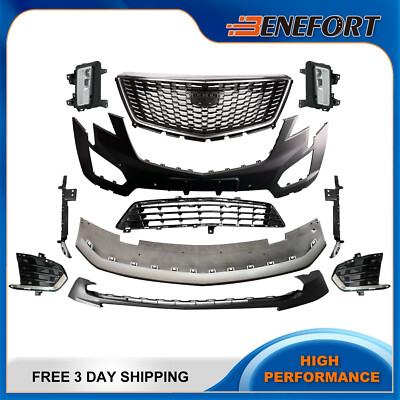 Complete Front Bumper Cover Grille With Running Light Set For 20-23 Cadillac XT5
