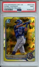 2022 Bowman Chrome Sapphire Edition #BCP-199 Daniel Vazquez Yellow PSA 9 #/50