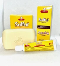 Grisi Bio Sulfur Soap & SULFUR OINTMENT.TRATAMIENTO PARA EL ACNE.
