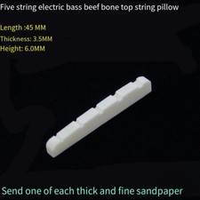 Bajo eléctrico de jazz de cinco cuerdas tuerca de hueso de vaca natural 45 mm * 3,5 mm * 6 mm