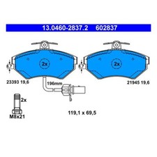 ATE 13.0460-2837.2 Bremsbeläge Bremsklötze Vorne für Audi A4 Seat Exeo VW Passat