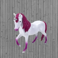Breyer Reeves Unicorn Horse Morgan Mare Pearl White Dark Pink Figure Model 9x6