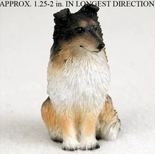 Sheltie Mini Hand Painted Figurine Tri Color