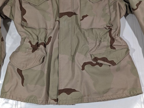 US Military Army Men's Heavy Jacket Field Coat Large Desert Camouflage Parka - Picture 5 of 14