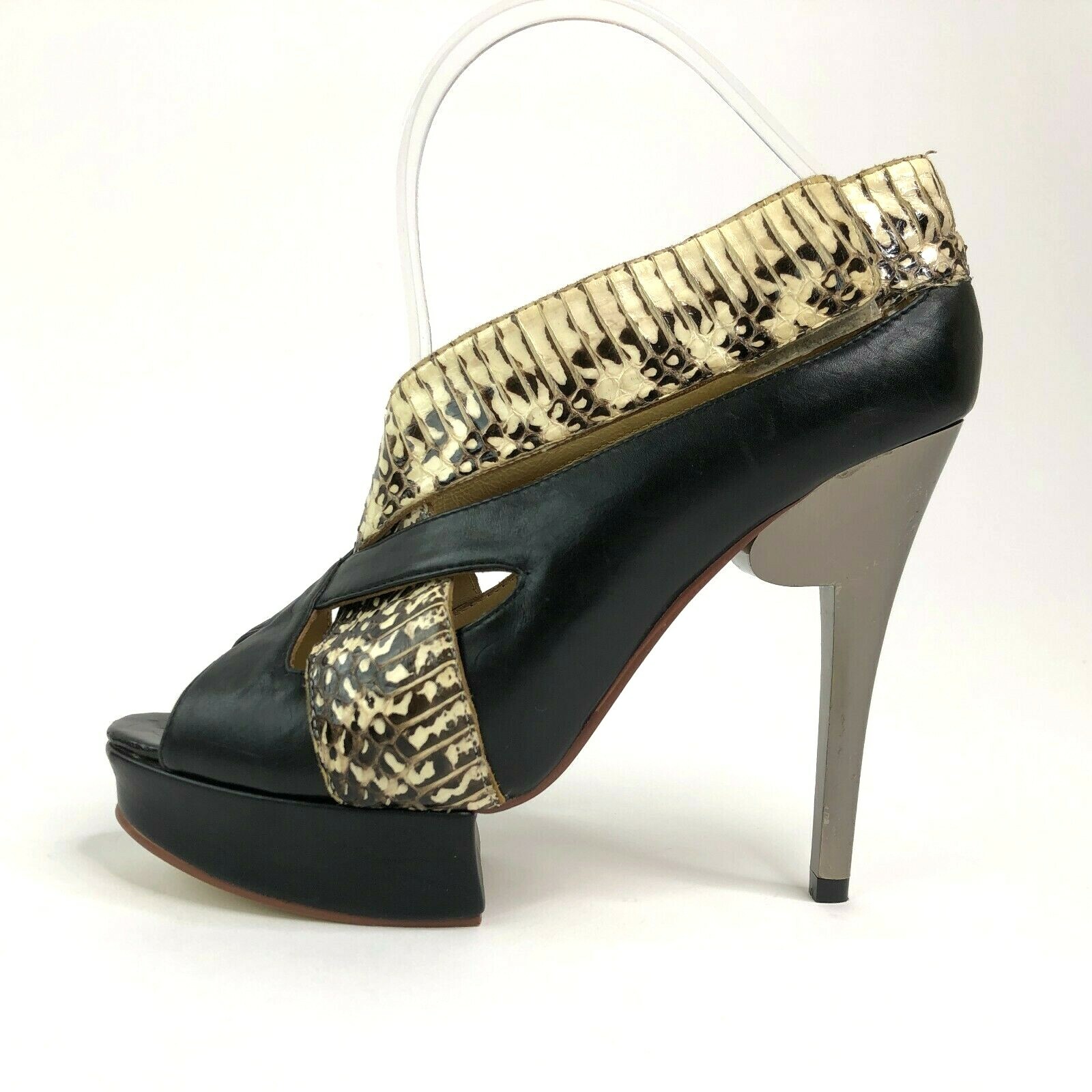 Nicholas Kirkwood Snakeskin Python Platform Peept… - image 5