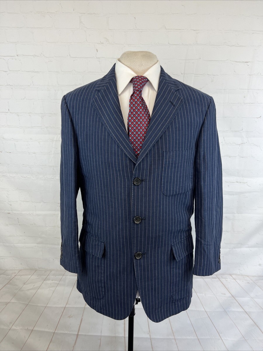 Striped Blazer Men's Cotton Blazers For Summer SPRING/SUMMER