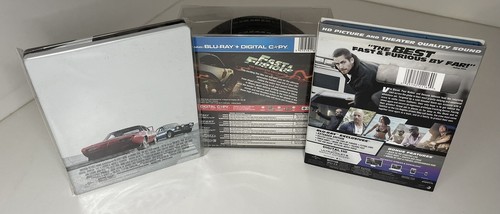 Fast & Furious: 1-7 Blu Ray Tire Region Free Steelbook W/Slipcover Scratch Free - Picture 2 of 10