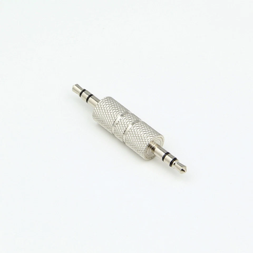 2 pcs 3.5mm 3.5 Stereo Jack Male to Male Metal Coupler Joiner Adapter Connector - Image 2 of 4