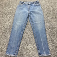 VTG Levis Jeans Womens 14 Blue Denim Pants 550 Relaxed Tapered 90s Y2K USA Fade
