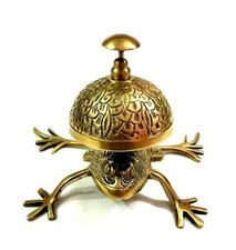 Campanello da banco in ottone stile rana ornato per reception hotel vendita v...