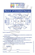 250 Color Custom Carbonless Record of Unrelated Car Damage Report Accident Form